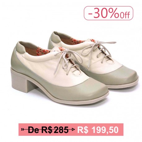 Sapato Retro Cinza Off White
