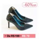Scapin preto salto fino sintético