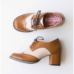 Oxford em couro Toffe Creme