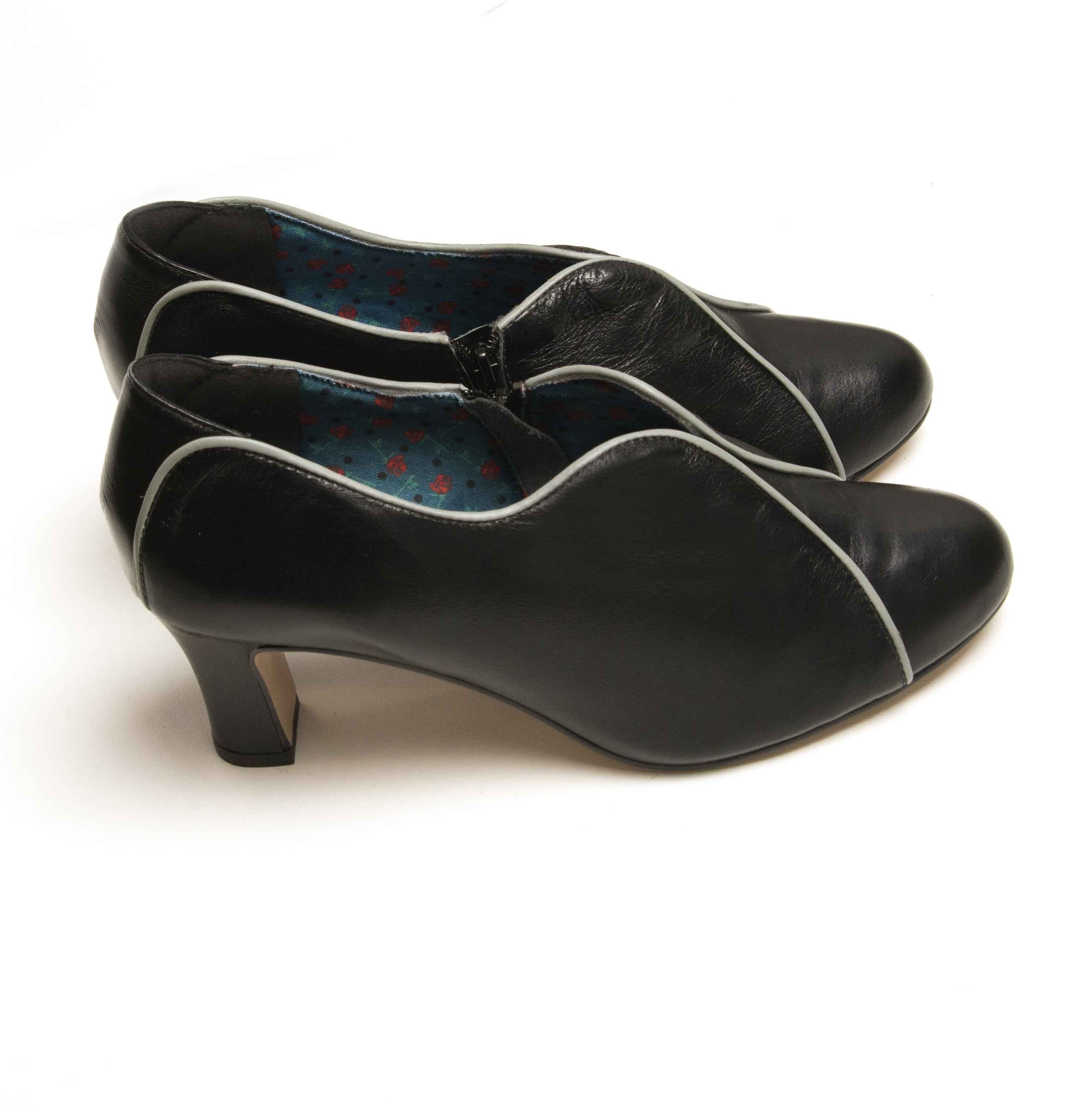 Ankle boot couro preta cheap