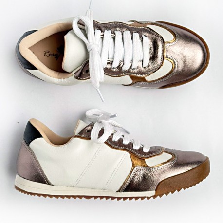 Tênis Rosa Antunes Prata Bronze Branco