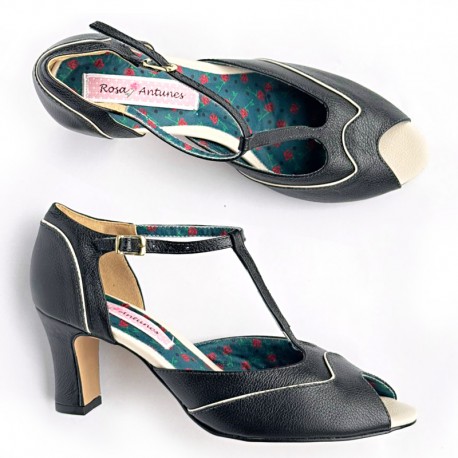 Sandalia Preta Off White