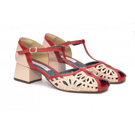 Sandália Salomé Soft Pêssego/Tomate