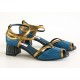 Sandália  Soft Bronze Soft Azul Real