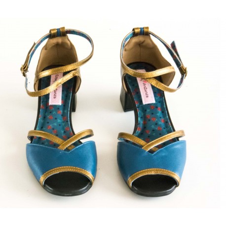 Sandália  Soft Bronze Soft Azul Real
