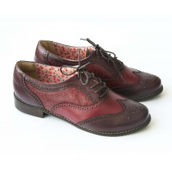 sapato oxford vermelho