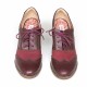 Sapato Oxford em couro salto quadrado vermelho  Jaboticaba / Bordo