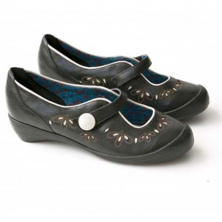 Sapato Boneca preto / jaboticaba