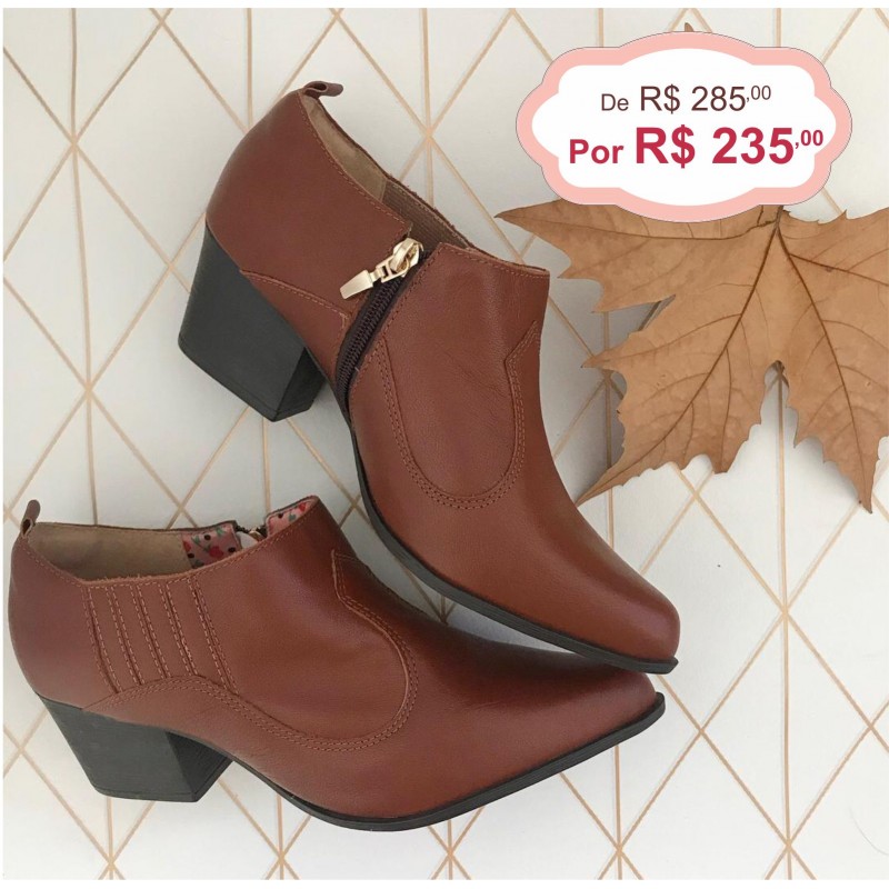 ankle boot couro