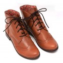 Bota Oxford em couro marrom